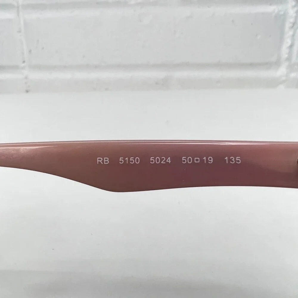 Ray-Ban RB5150 5024 Womens Eyeglasses Frames Black Pink Round Full Rim 50-19-135